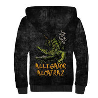 Alligator Alcatraz Est 2025 Sherpa Hoodie Vintage Retro - Wonder Print Shop