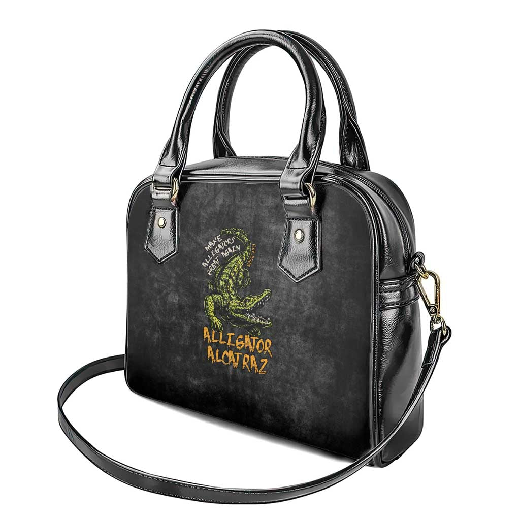 Alligator Alcatraz Est 2025 Shoulder Handbag Vintage Retro - Wonder Print Shop