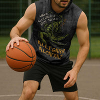 Alligator Alcatraz Est 2025 Sleeveless Hoodie Vintage Retro - Wonder Print Shop