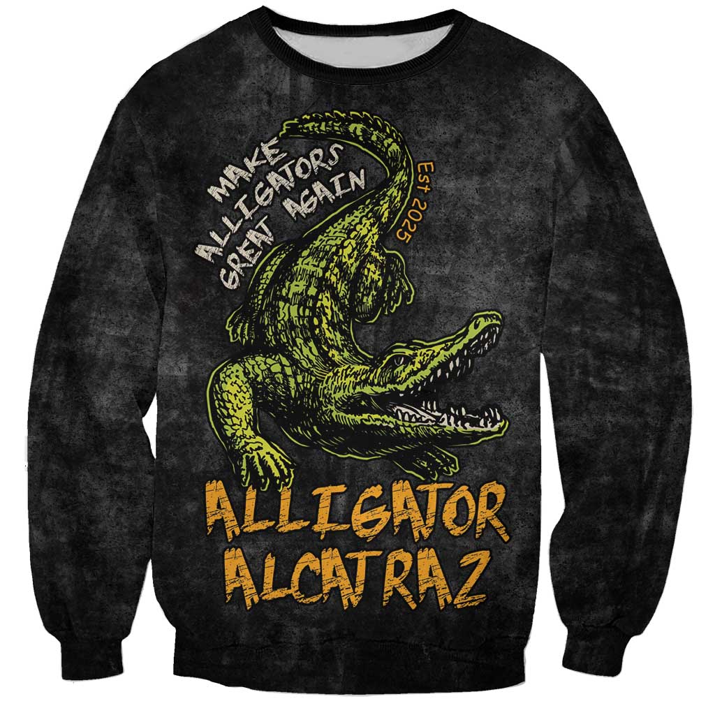 Alligator Alcatraz Est 2025 Sweatshirt Vintage Retro - Wonder Print Shop