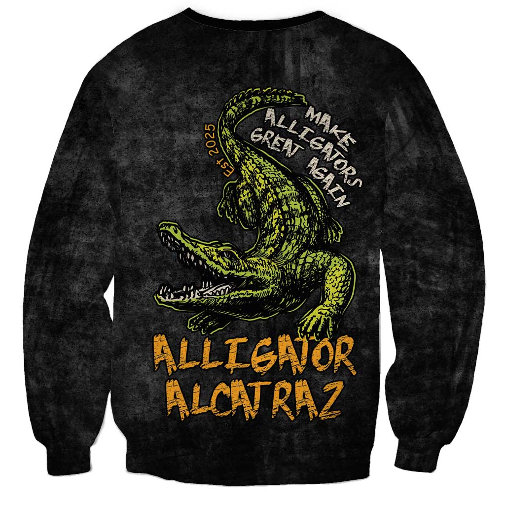 Alligator Alcatraz Est 2025 Sweatshirt Vintage Retro - Wonder Print Shop