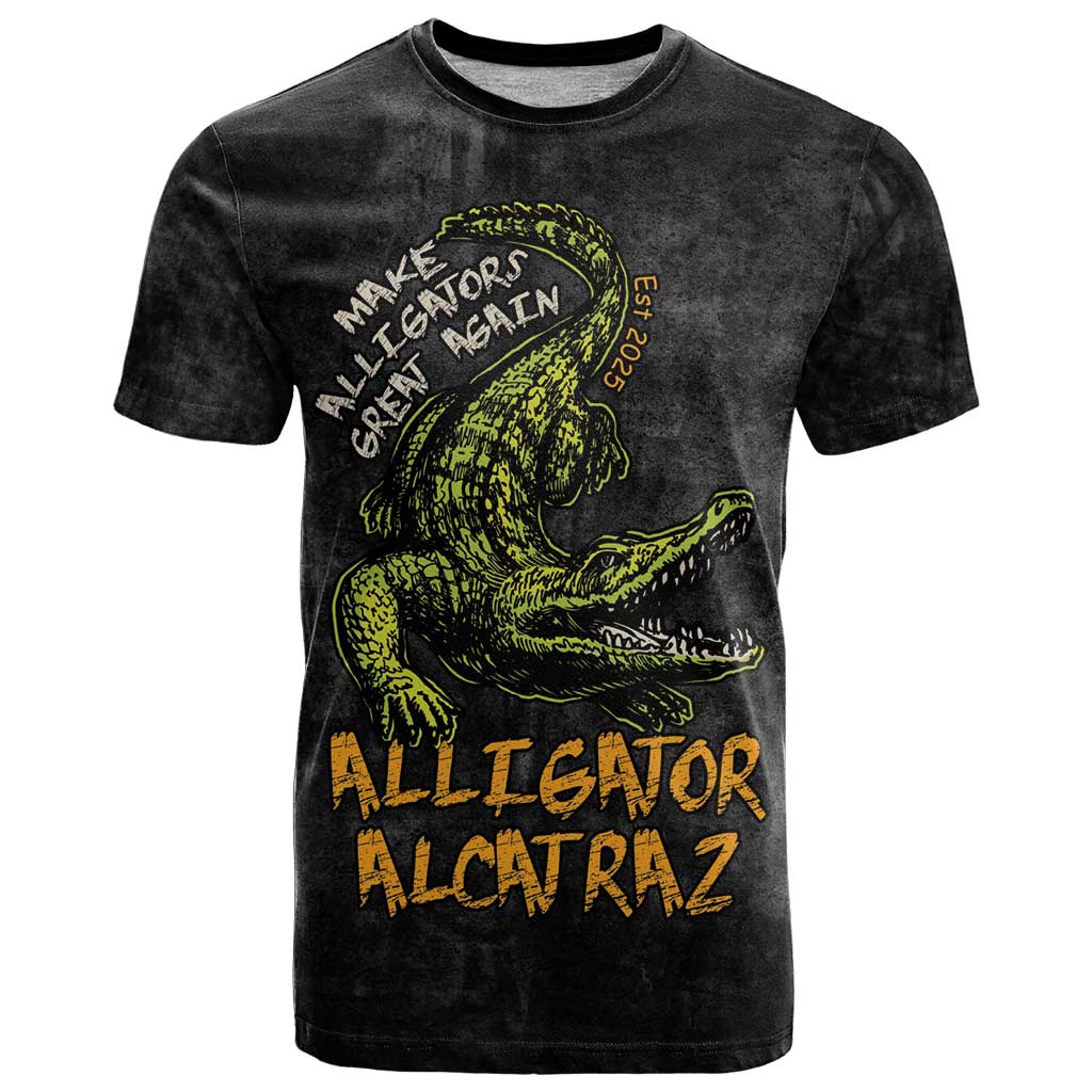 Alligator Alcatraz Est 2025 T Shirt Vintage Retro - Wonder Print Shop