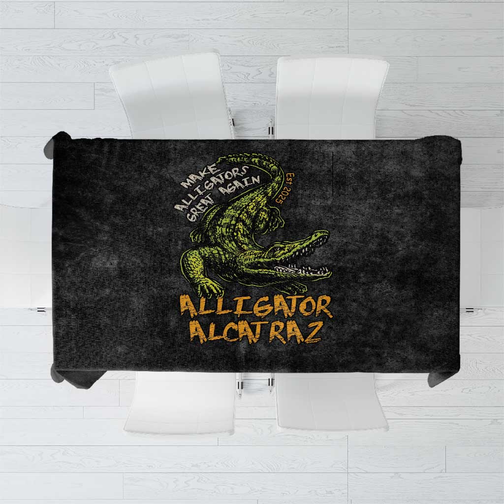 Alligator Alcatraz Est 2025 Tablecloth Vintage Retro - Wonder Print Shop