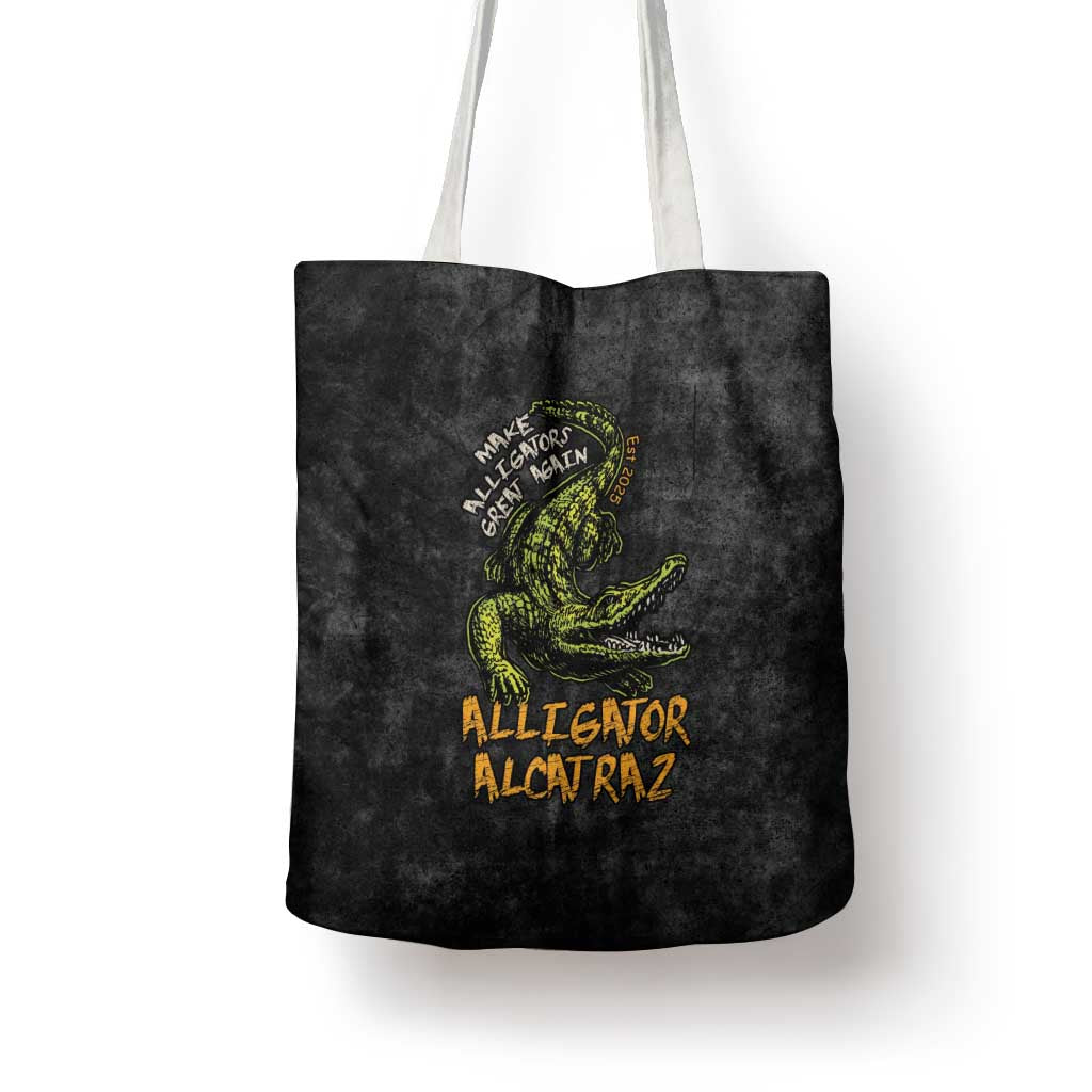 Alligator Alcatraz Est 2025 Tote Bag Vintage Retro - Wonder Print Shop