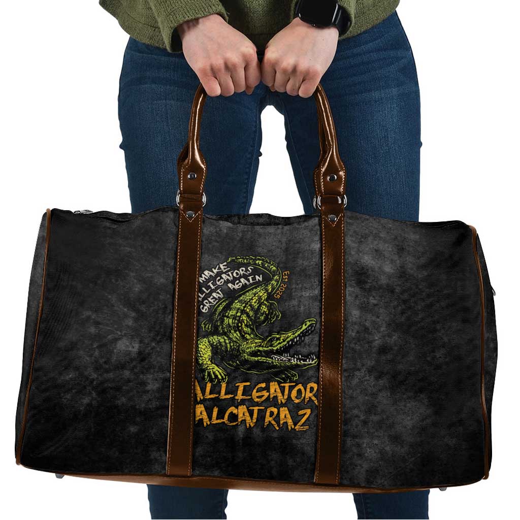 Alligator Alcatraz Est 2025 Travel Bag Vintage Retro - Wonder Print Shop