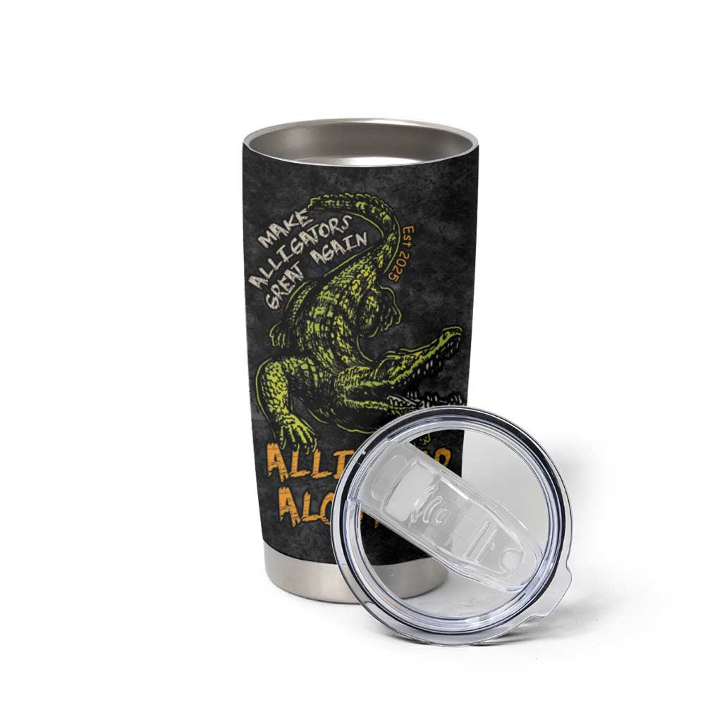 Alligator Alcatraz Est 2025 Tumbler Cup Vintage Retro - Wonder Print Shop
