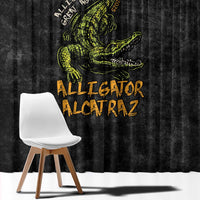 Alligator Alcatraz Est 2025 Window Curtain Vintage Retro - Wonder Print Shop