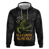 Alligator Alcatraz Est 2025 Zip Hoodie Vintage Retro - Wonder Print Shop