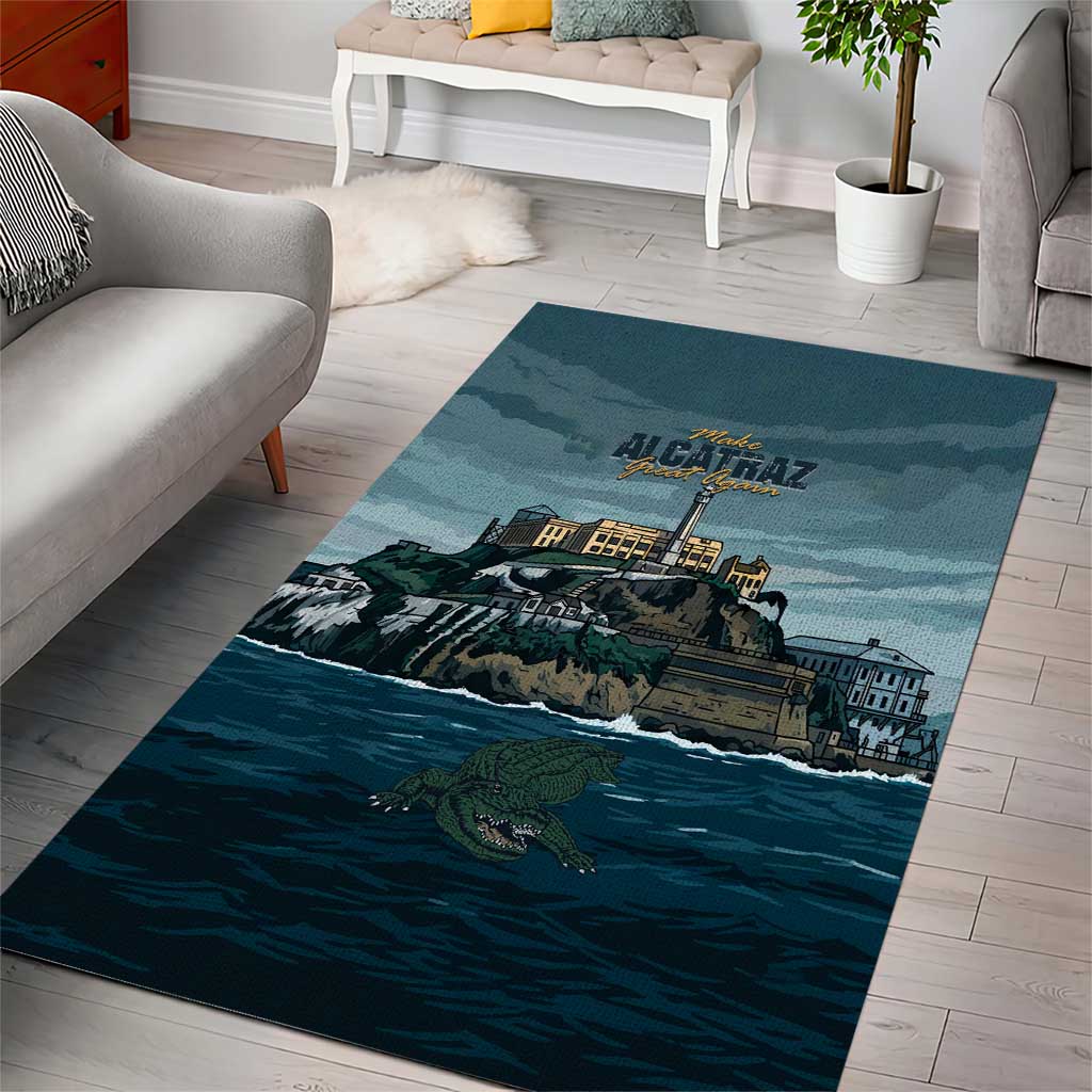 Make Alcatraz Great Again Area Rug Vintage Retro - Wonder Print Shop