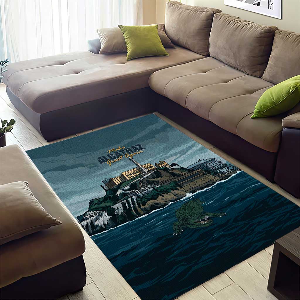 Make Alcatraz Great Again Area Rug Vintage Retro - Wonder Print Shop