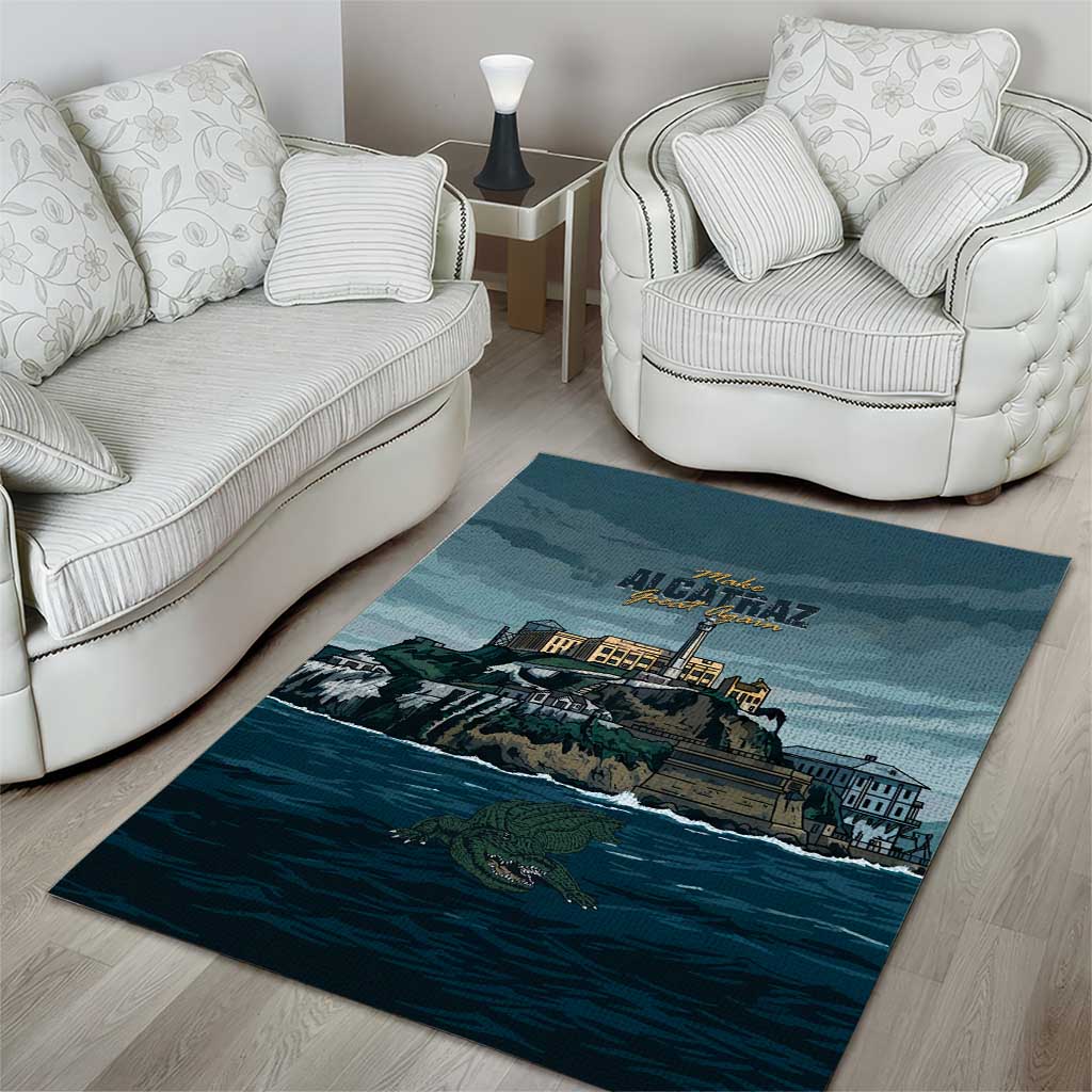 Make Alcatraz Great Again Area Rug Vintage Retro - Wonder Print Shop