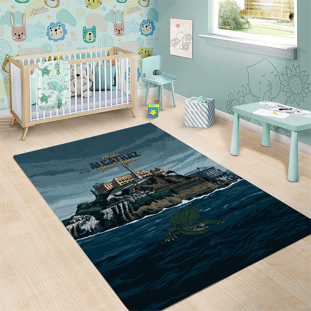 Make Alcatraz Great Again Area Rug Vintage Retro - Wonder Print Shop