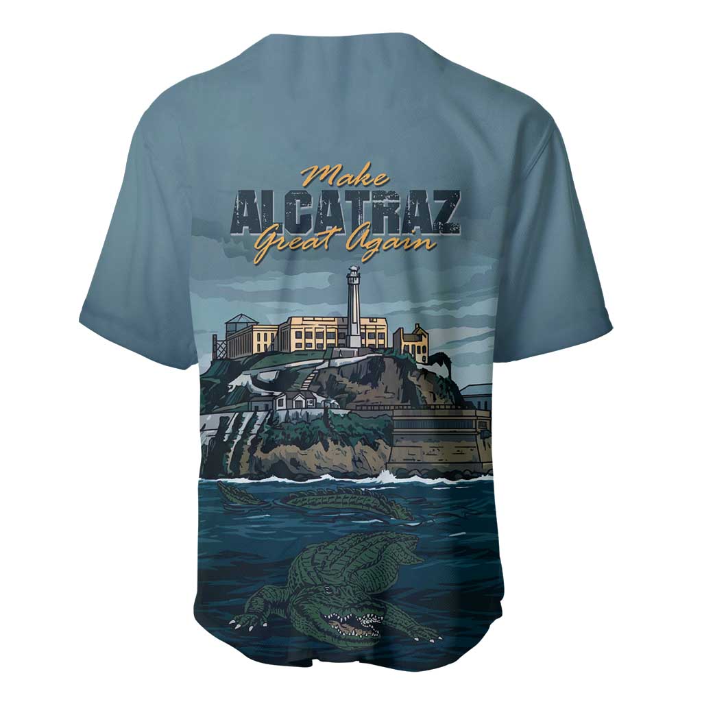 Make Alcatraz Great Again Baseball Jersey Vintage Retro - Wonder Print Shop