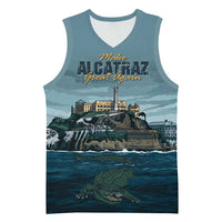 Make Alcatraz Great Again Basketball Jersey Vintage Retro - Wonder Print Shop