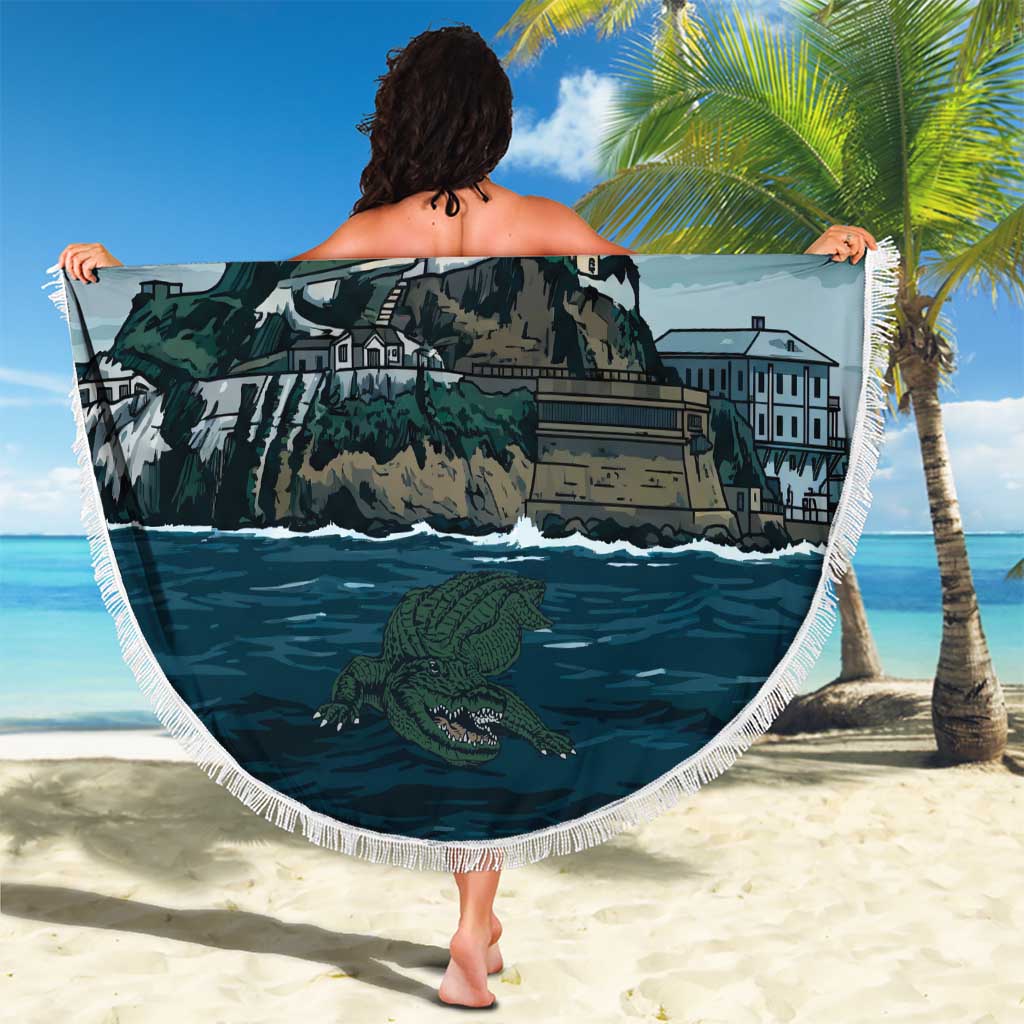 Make Alcatraz Great Again Beach Blanket Vintage Retro - Wonder Print Shop