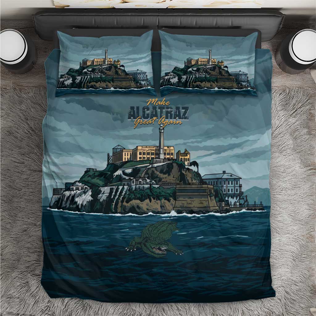Make Alcatraz Great Again Bedding Set Vintage Retro - Wonder Print Shop