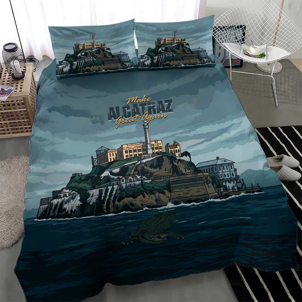 Make Alcatraz Great Again Bedding Set Vintage Retro - Wonder Print Shop