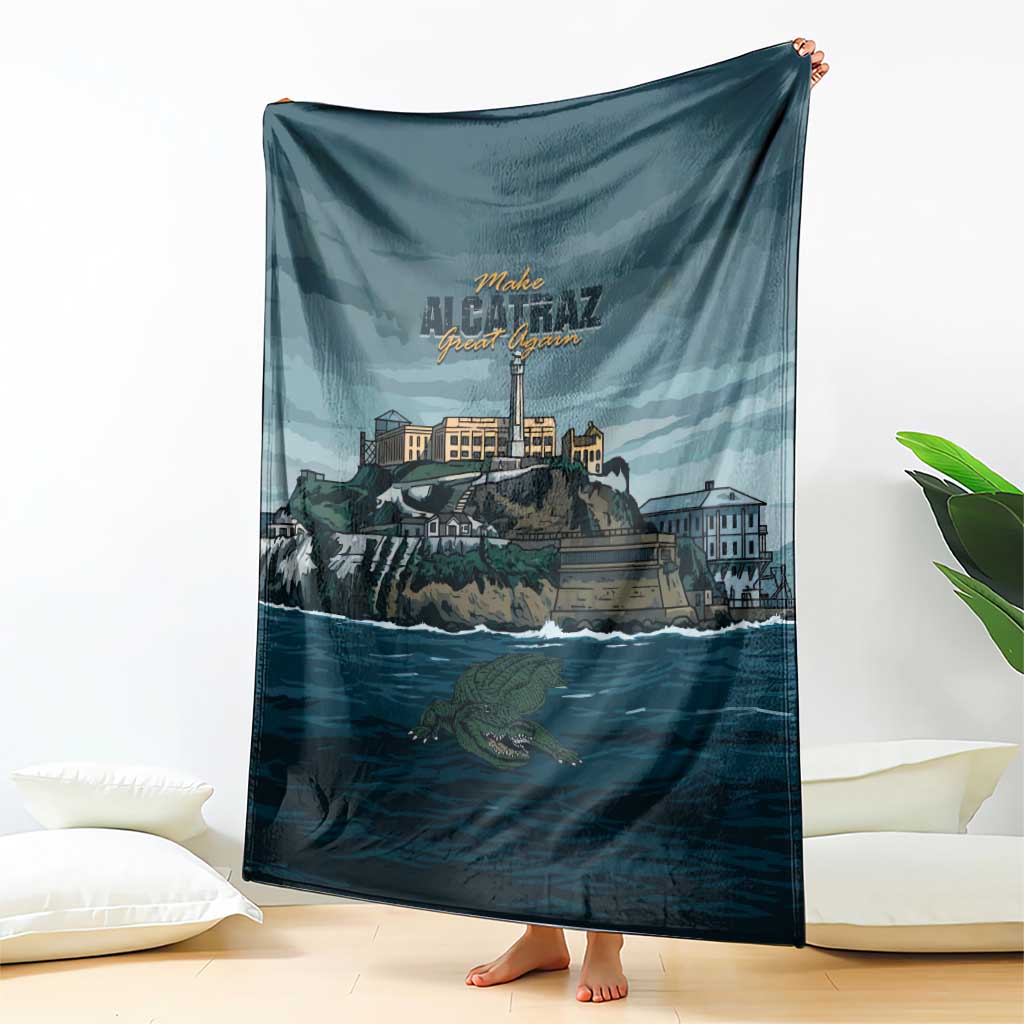 Make Alcatraz Great Again Blanket Vintage Retro - Wonder Print Shop