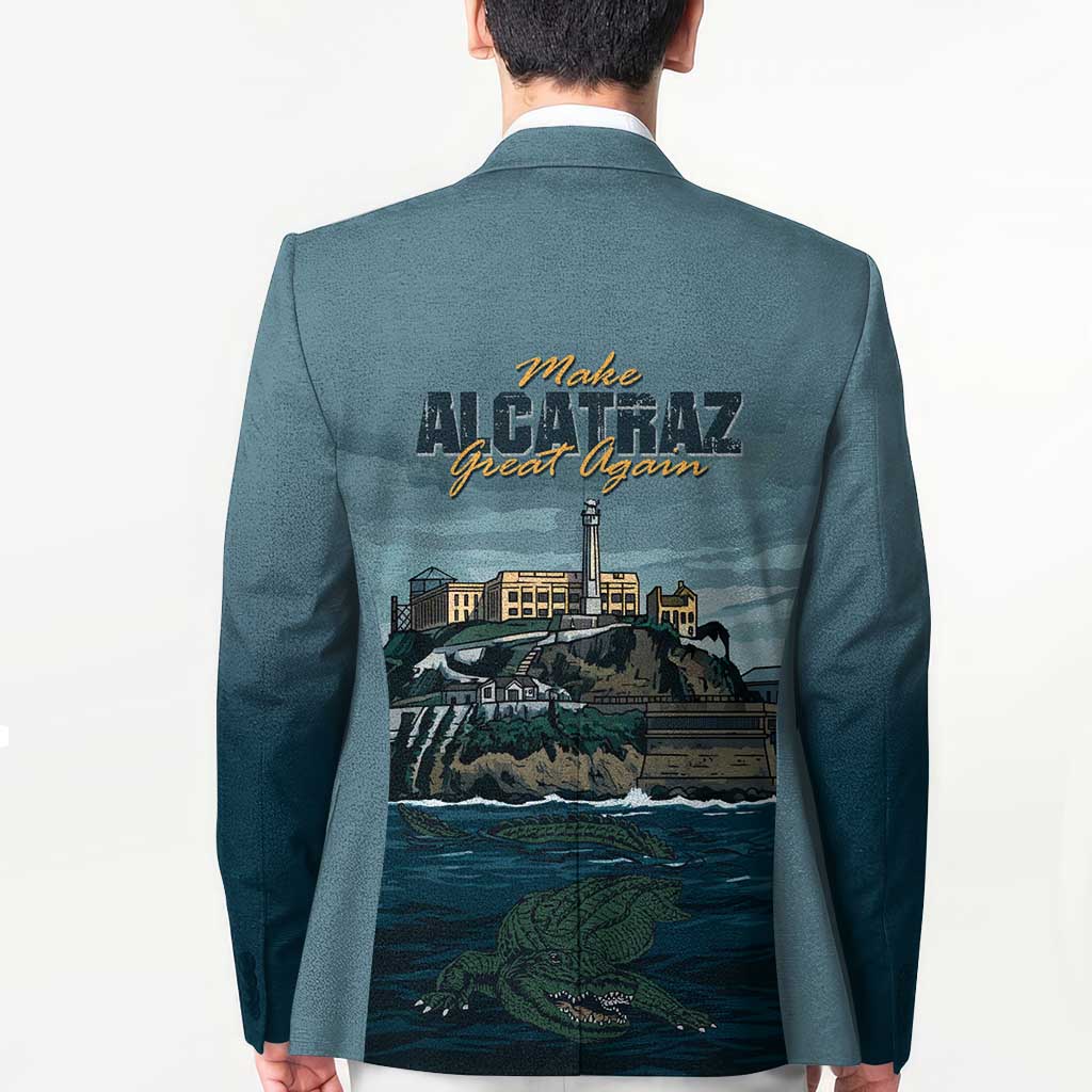 Make Alcatraz Great Again Blazer Vintage Retro - Wonder Print Shop
