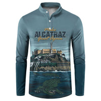 Make Alcatraz Great Again Button Sweatshirt Vintage Retro - Wonder Print Shop