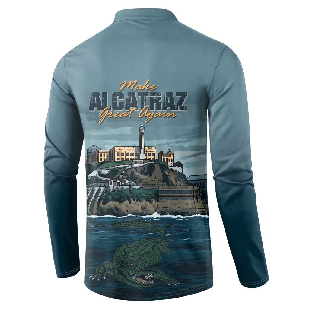 Make Alcatraz Great Again Button Sweatshirt Vintage Retro - Wonder Print Shop