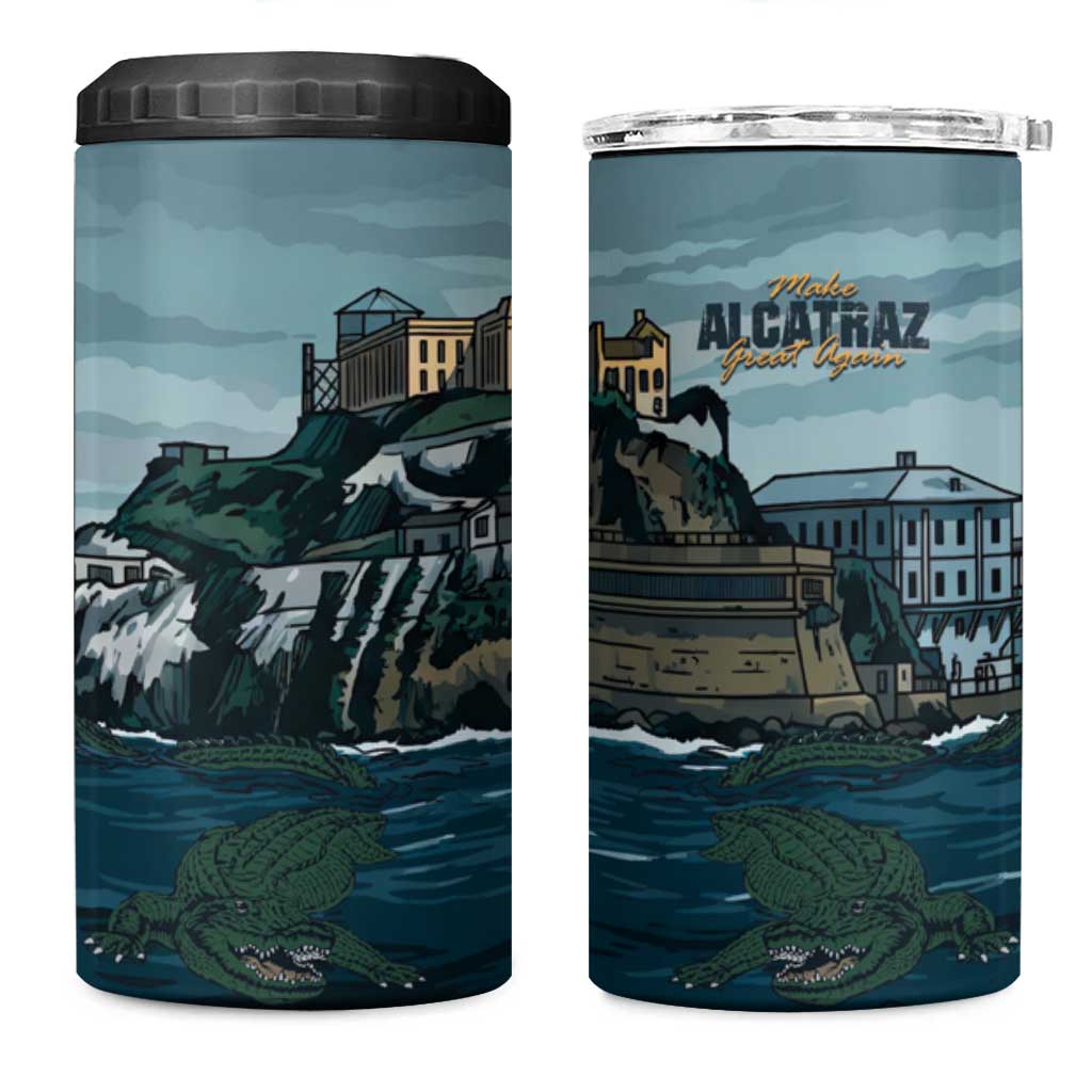 Make Alcatraz Great Again 4 in 1 Can Cooler Tumbler Vintage Retro - Wonder Print Shop