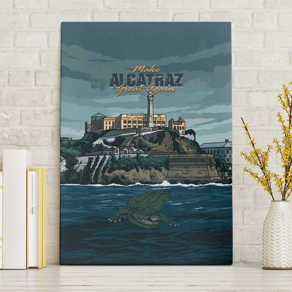 Make Alcatraz Great Again Canvas Wall Art Vintage Retro - Wonder Print Shop