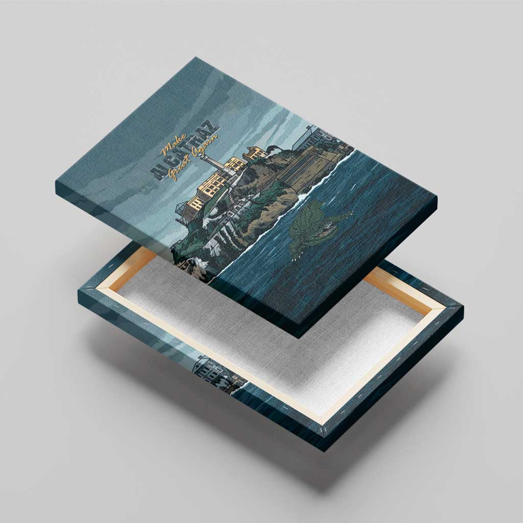 Make Alcatraz Great Again Canvas Wall Art Vintage Retro - Wonder Print Shop