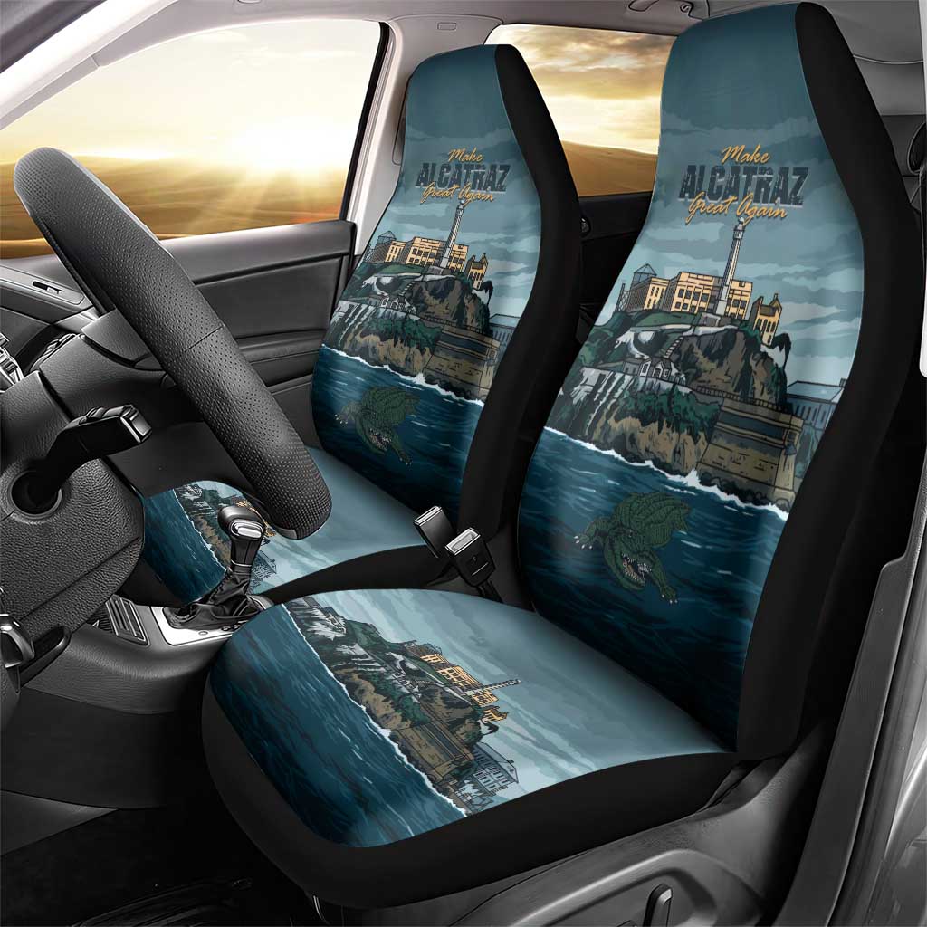 Make Alcatraz Great Again Car Seat Cover Vintage Retro - Wonder Print Shop