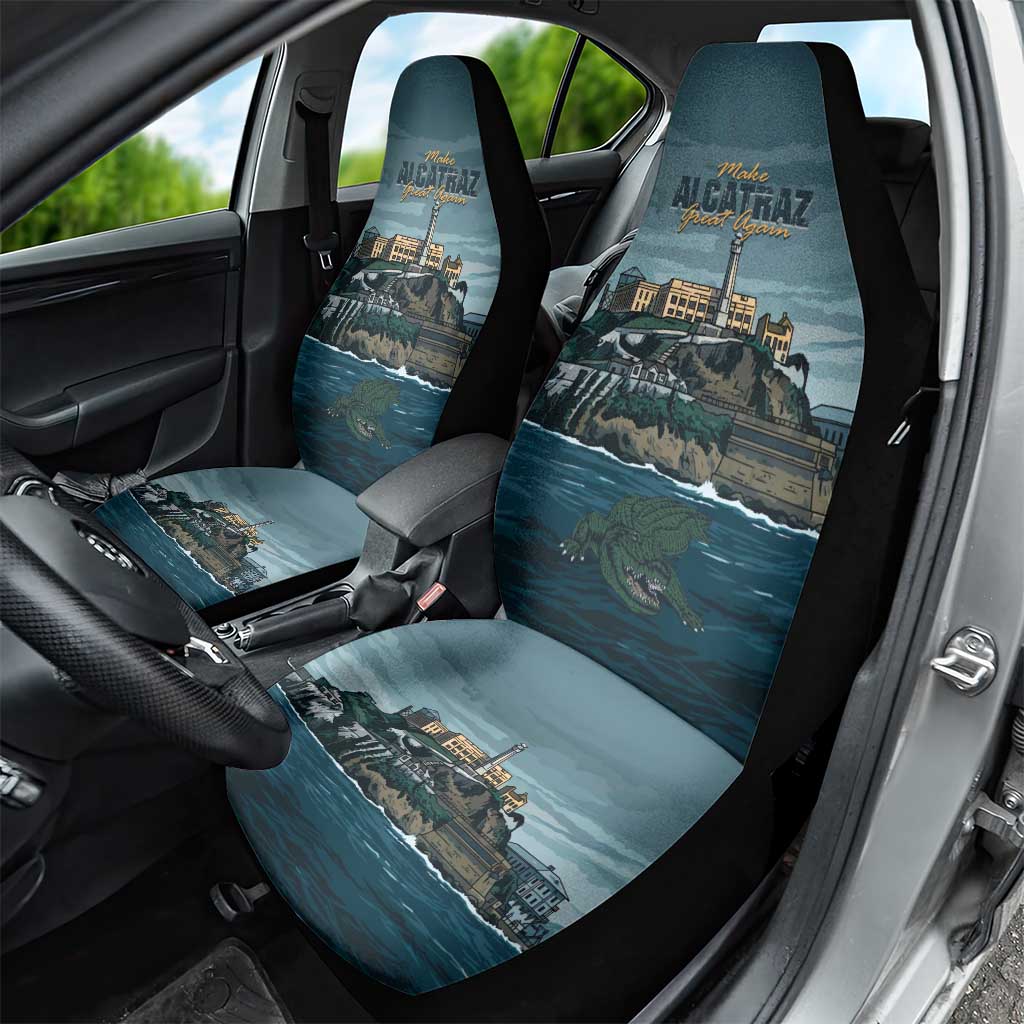 Make Alcatraz Great Again Car Seat Cover Vintage Retro - Wonder Print Shop