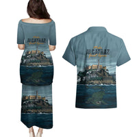 Make Alcatraz Great Again Couples Matching Puletasi and Hawaiian Shirt Vintage Retro - Wonder Print Shop