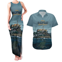 Make Alcatraz Great Again Couples Matching Tank Maxi Dress and Hawaiian Shirt Vintage Retro - Wonder Print Shop