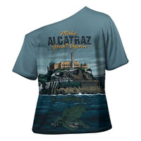 Make Alcatraz Great Again Cross Shoulder Shirt Vintage Retro - Wonder Print Shop
