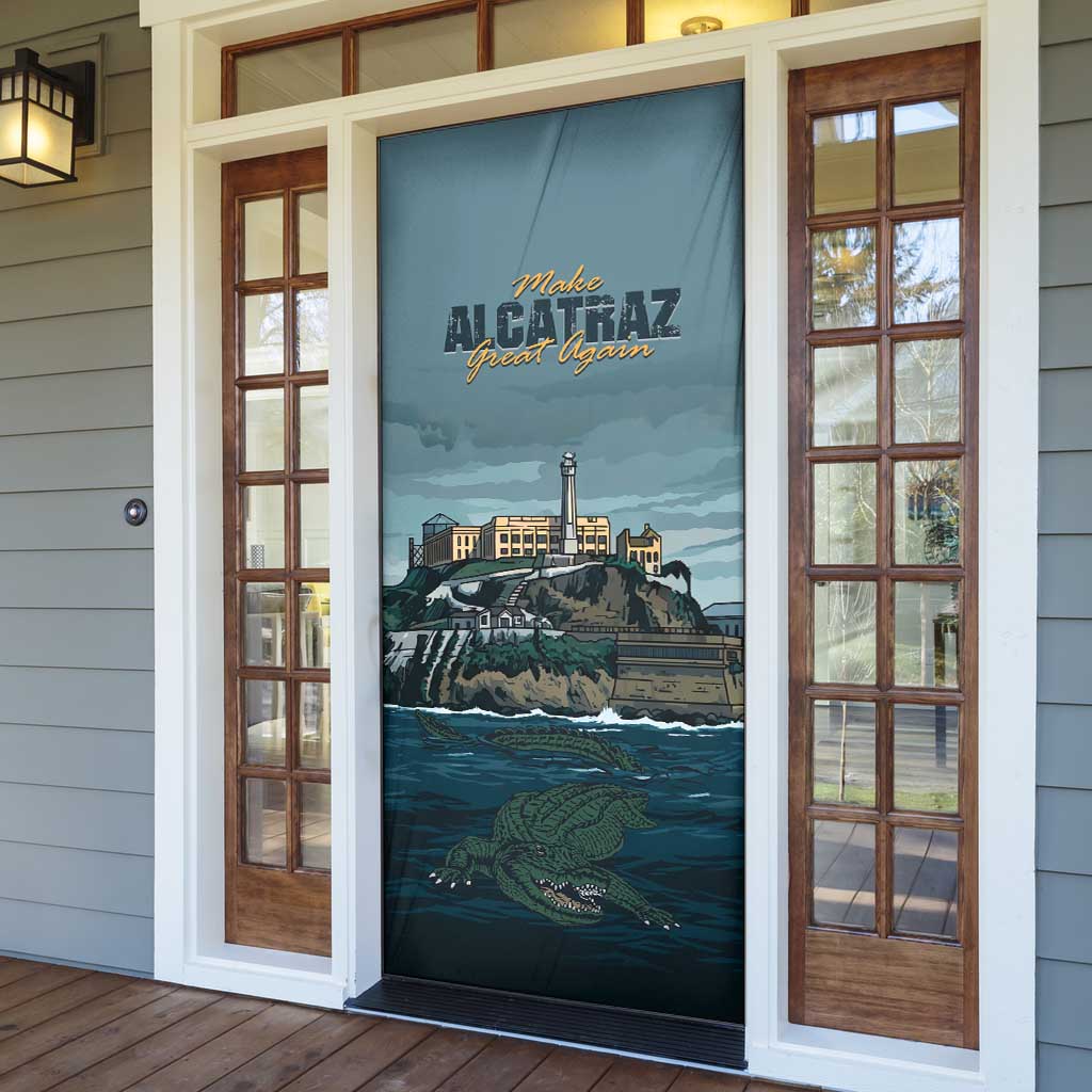 Make Alcatraz Great Again Door Cover Vintage Retro - Wonder Print Shop