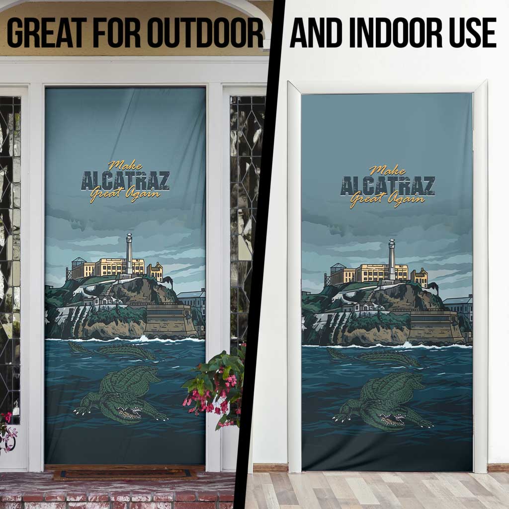 Make Alcatraz Great Again Door Cover Vintage Retro - Wonder Print Shop