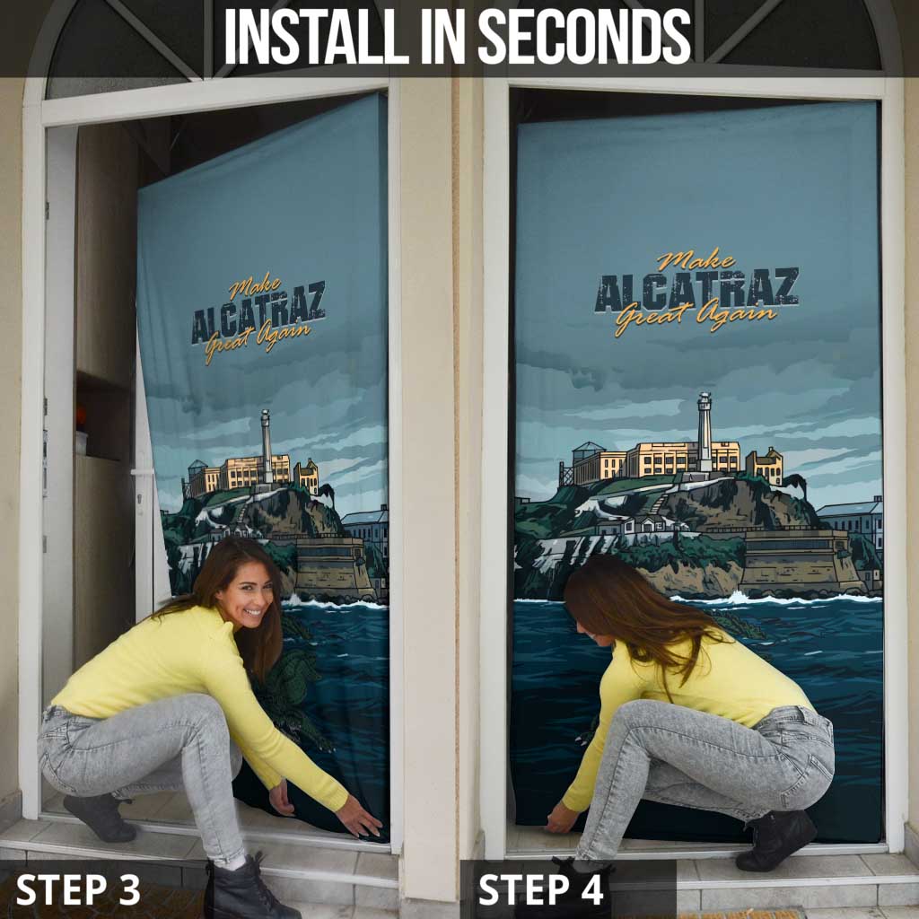 Make Alcatraz Great Again Door Cover Vintage Retro - Wonder Print Shop