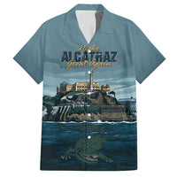 Make Alcatraz Great Again Family Matching Long Sleeve Bodycon Dress and Hawaiian Shirt Vintage Retro - Wonder Print Shop