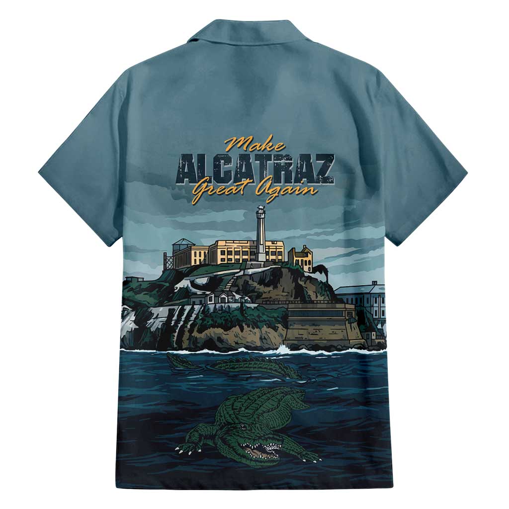 Make Alcatraz Great Again Family Matching Long Sleeve Bodycon Dress and Hawaiian Shirt Vintage Retro - Wonder Print Shop