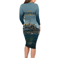 Make Alcatraz Great Again Family Matching Long Sleeve Bodycon Dress and Hawaiian Shirt Vintage Retro - Wonder Print Shop