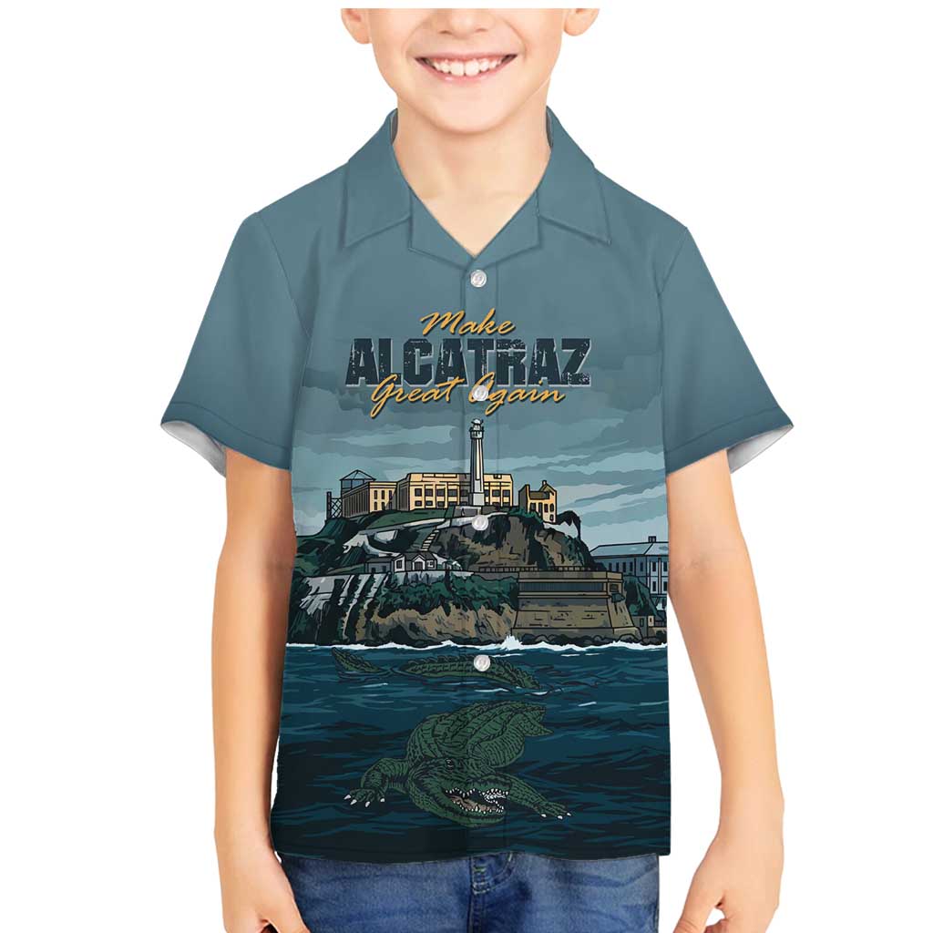 Make Alcatraz Great Again Family Matching Mermaid Dress and Hawaiian Shirt Vintage Retro - Wonder Print Shop