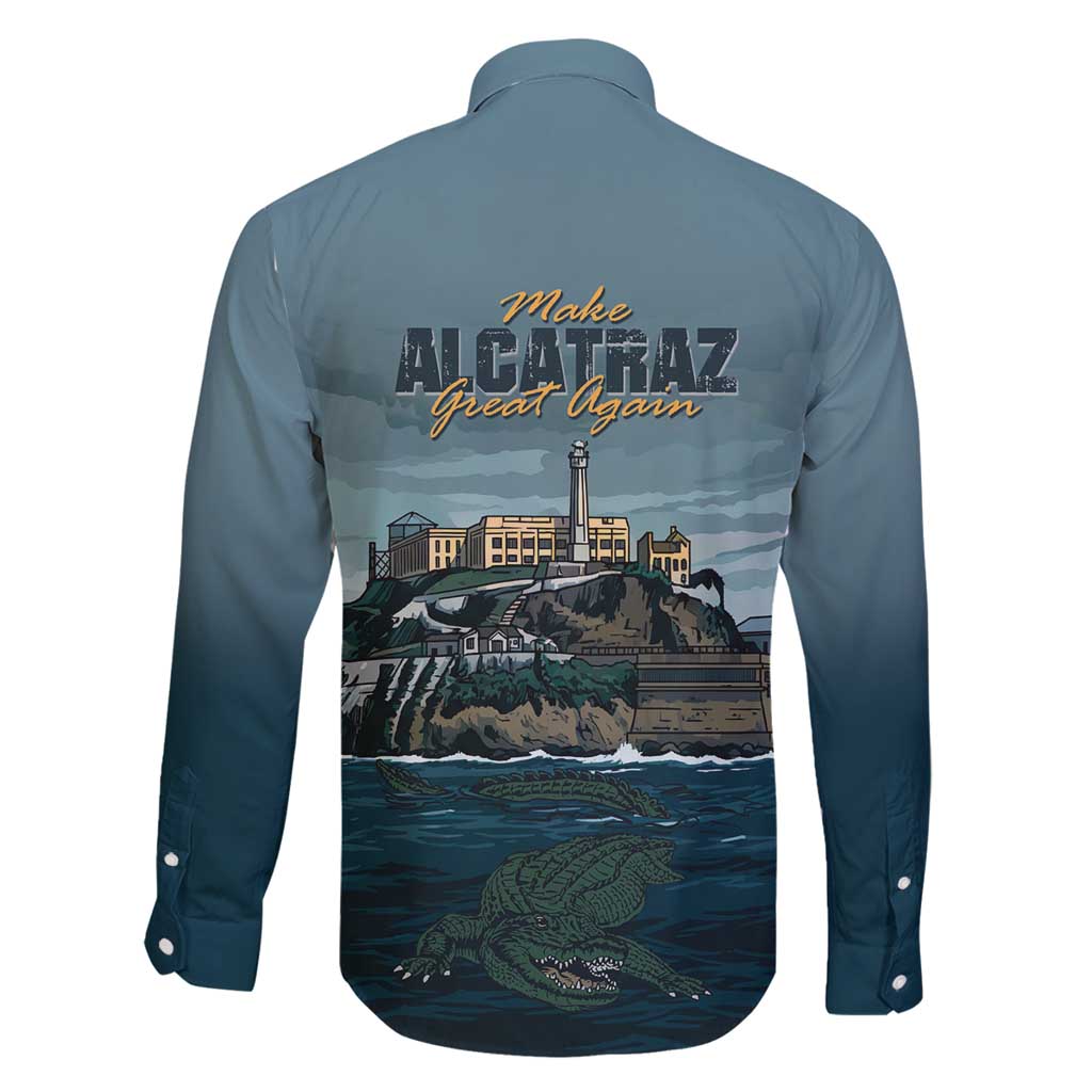 Make Alcatraz Great Again Family Matching Off Shoulder Maxi Dress and Hawaiian Shirt Vintage Retro - Wonder Print Shop