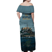 Make Alcatraz Great Again Family Matching Off Shoulder Maxi Dress and Hawaiian Shirt Vintage Retro - Wonder Print Shop