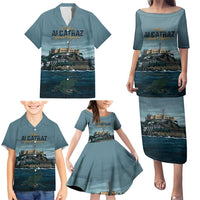 Make Alcatraz Great Again Family Matching Puletasi and Hawaiian Shirt Vintage Retro - Wonder Print Shop