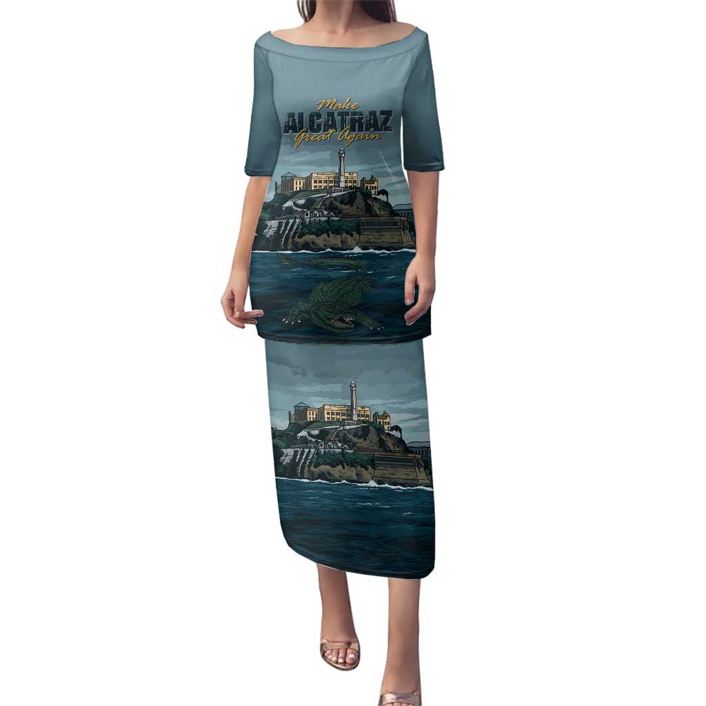 Make Alcatraz Great Again Family Matching Puletasi and Hawaiian Shirt Vintage Retro - Wonder Print Shop