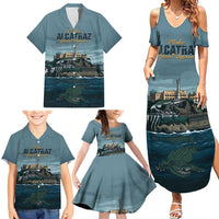 Make Alcatraz Great Again Family Matching Summer Maxi Dress and Hawaiian Shirt Vintage Retro - Wonder Print Shop
