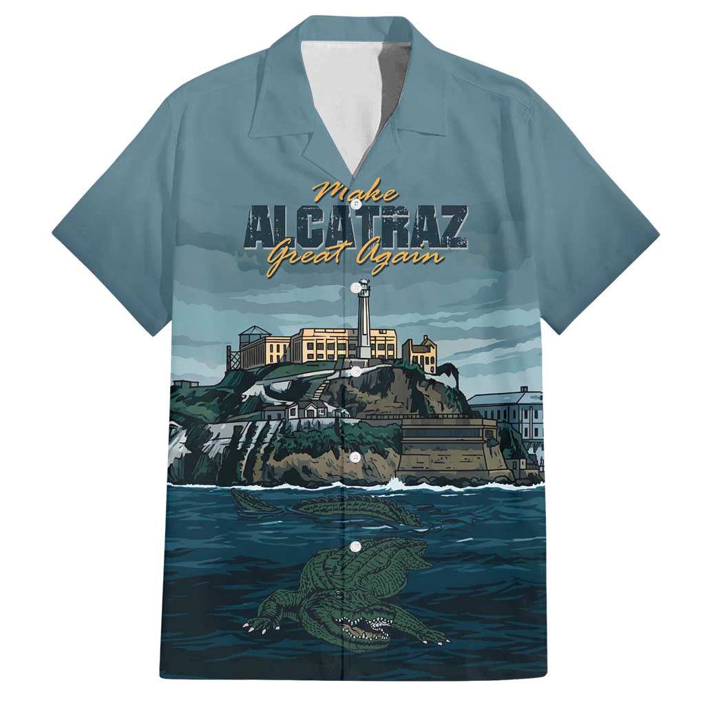 Make Alcatraz Great Again Family Matching Tank Maxi Dress and Hawaiian Shirt Vintage Retro - Wonder Print Shop