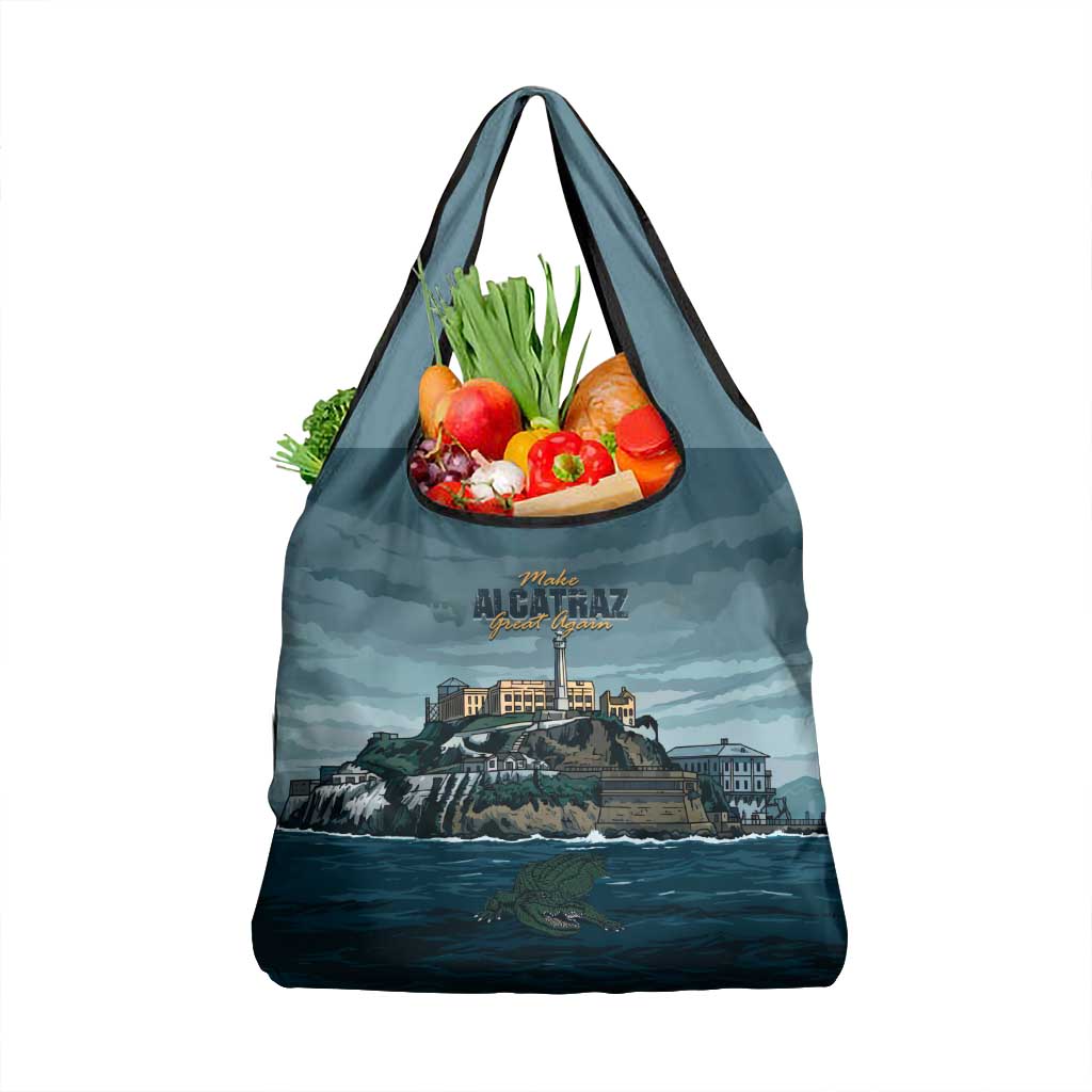 Make Alcatraz Great Again Grocery Bag Vintage Retro - Wonder Print Shop