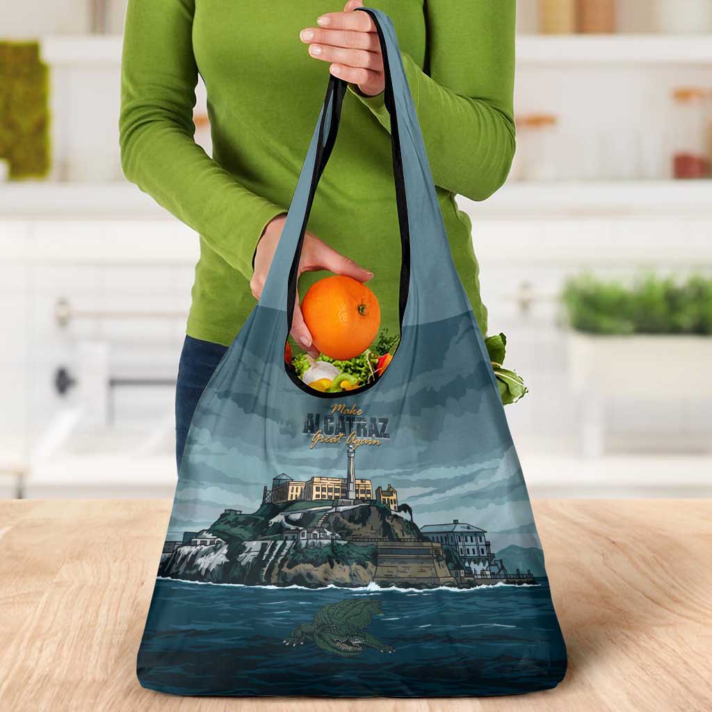 Make Alcatraz Great Again Grocery Bag Vintage Retro - Wonder Print Shop