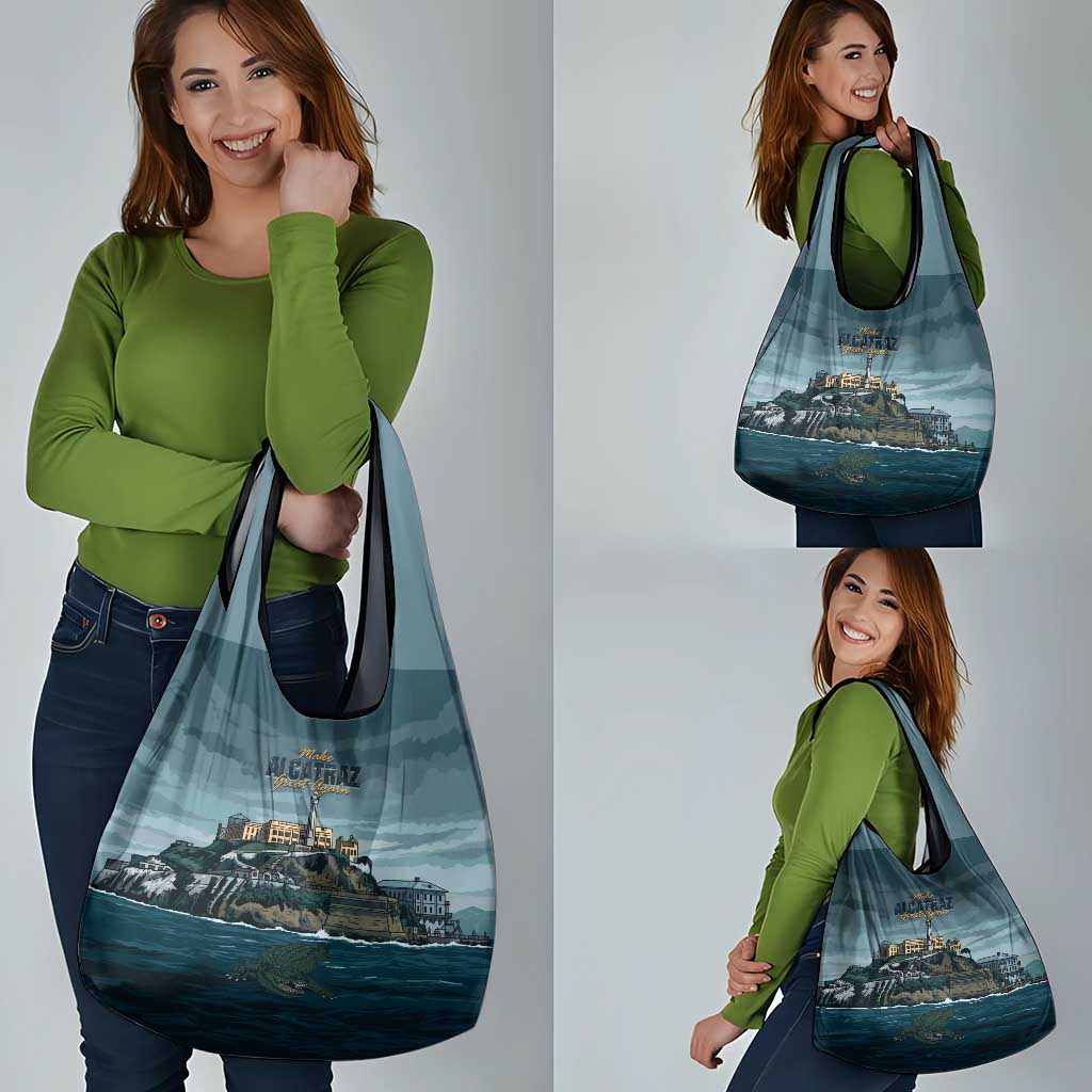 Make Alcatraz Great Again Grocery Bag Vintage Retro - Wonder Print Shop