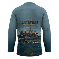 Make Alcatraz Great Again Hockey Jersey Vintage Retro - Wonder Print Shop